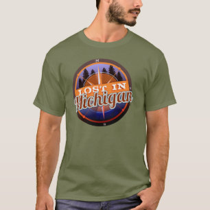 T-shirt Perdu dans la chemise de logo du Michigan