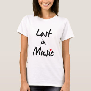 T-shirt Perdu dans la musique, j'aime la musique