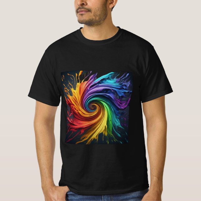 T-shirt Perdu dans le monde des couleurs (Devant)