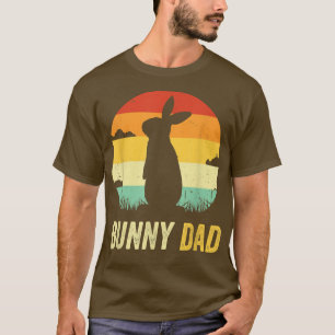 T-shirt Père Bunny Fathers Day Retro Vintage Rabbit 