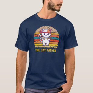 T-shirt Père de chat Retro Ninja