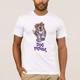T-shirt Père de chien de têtes et de queues de St Bernar