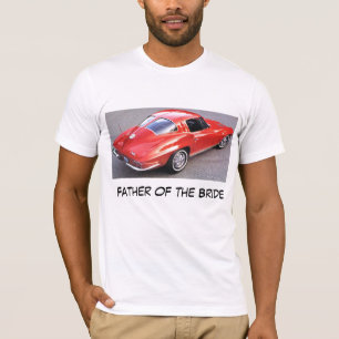 T-shirt Père de la Corvette de mariée