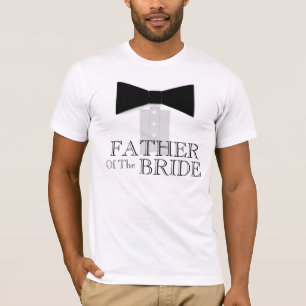 T-shirt Père de la cravate d'arc de jeune mariée