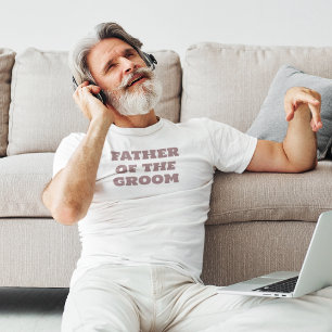 T-shirt Père de la Groom White Wedding Party