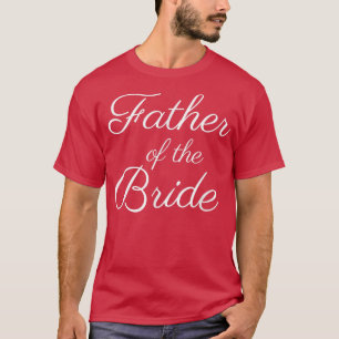 T-shirt Père de la mariée homme, police de caractères blan