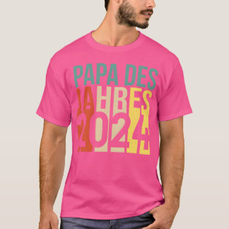 T-shirt Père de l'année 2024 Amis rétro allemand