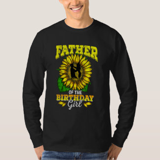 T-shirt Père De L'Anniversaire Fille Tournesol Parc Annive