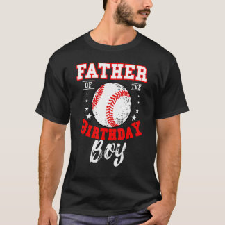 T-shirt Père De L'Anniversaire Garçon Baseball Thème Anniv