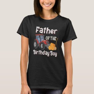 T-shirt Père De L'Anniversaire Garçon Ferme Tracteur Farme