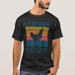 T-shirt Père de race de poulet Leghorn vintage d'élevage d