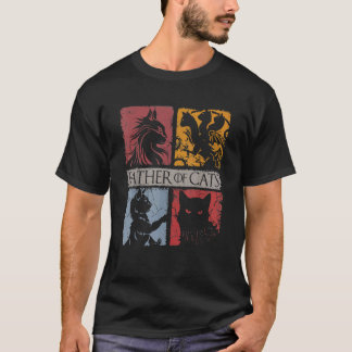 T-shirt Père Des Chats Chat Papa Kitty Papa Papa Papa Papa
