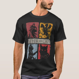 T-shirt Père des chats Papa chat Papa minou Papa félin Pèr