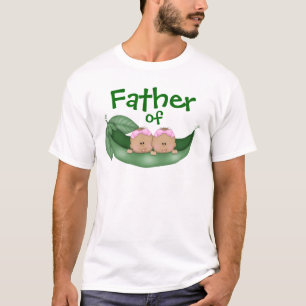 T-shirt Père des Filles jumelles (peau foncée)