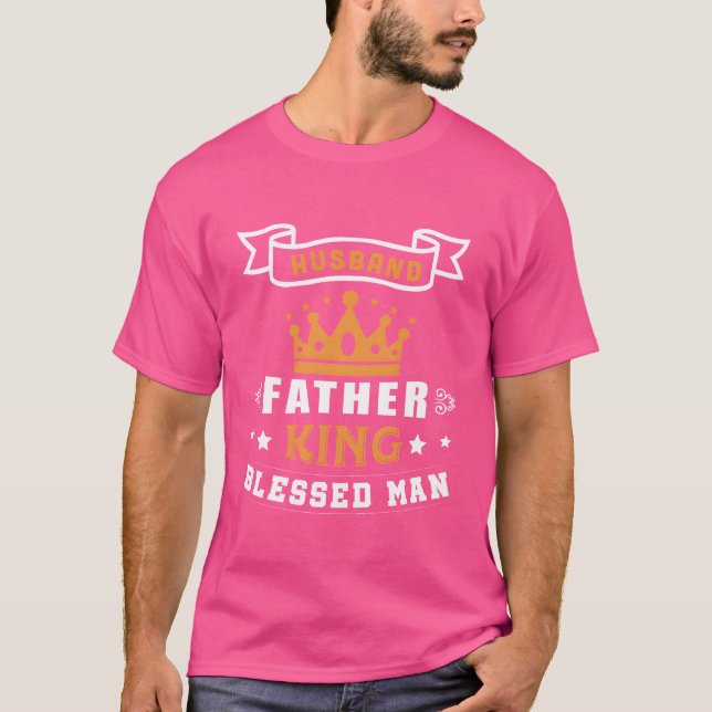 T-shirt Père du mari Roi homme béni Africain Américain f (Devant)