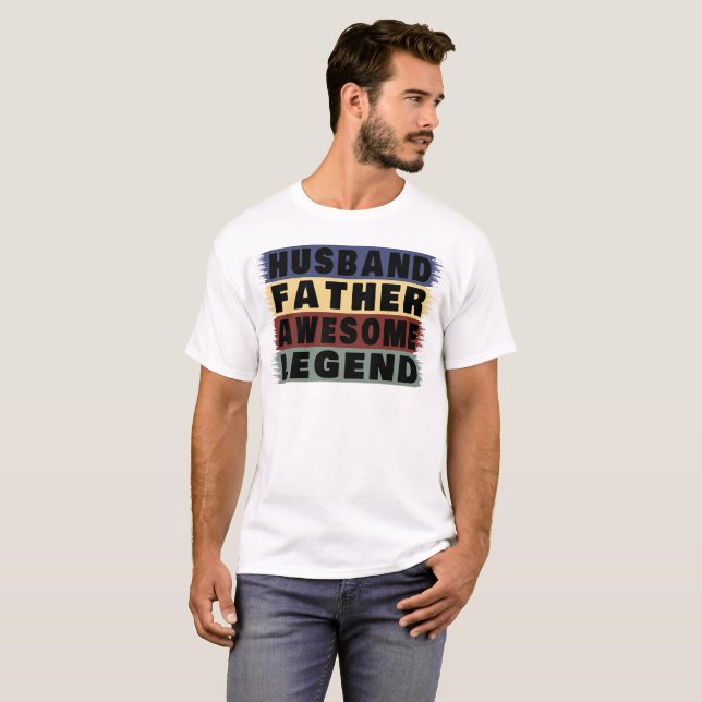 T-shirt Père du mari Une légende fantastique (Devant entier)