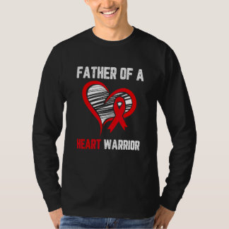 T-shirt Père d'un guerrier du cœur Sensibilisation à la ma