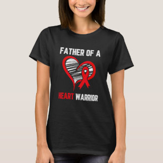 T-shirt Père d'un guerrier du cœur Sensibilisation à la ma