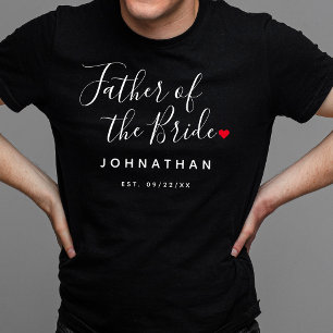 T-shirt Père Élégant De La Mariage Mariée