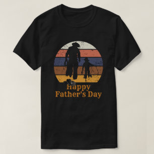 T-shirt Père et fils cow-boys au ranch