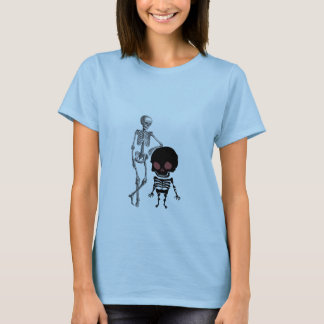 T-shirt Père et fils drôle de squelette