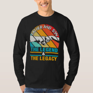 T-shirt Père Et Fils La Légende Et L'Héritage Papa Fils
