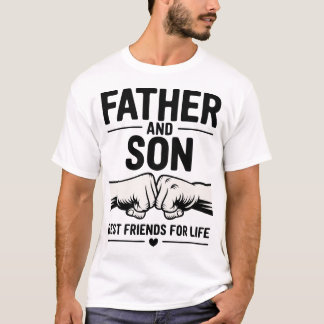 T-shirt Père et fils meilleurs amis pour la vie Réconforta