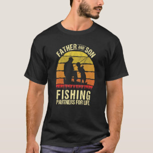 T-shirt Père et fils partenaires de pêche pour la vie Vint