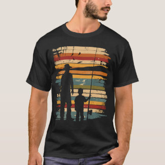 T-shirt Père et fils pêche vintage