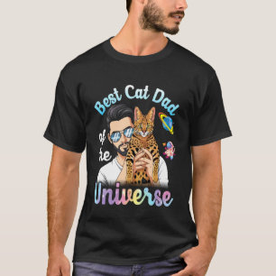 T-shirt Père et Savannah Meilleur Papa Chat de l'Univers C