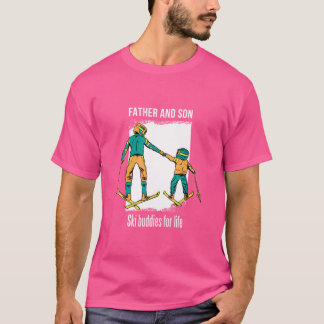 T-shirt Père et son ami(e)s Ski Buddies