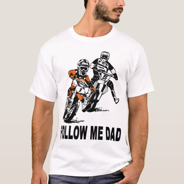 T-shirt Père et son Motocross Dirt Vélo Kids MX (Devant)