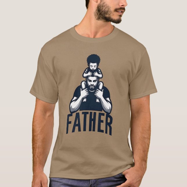T-shirt Père et son Strong Bond Père Design (Devant)