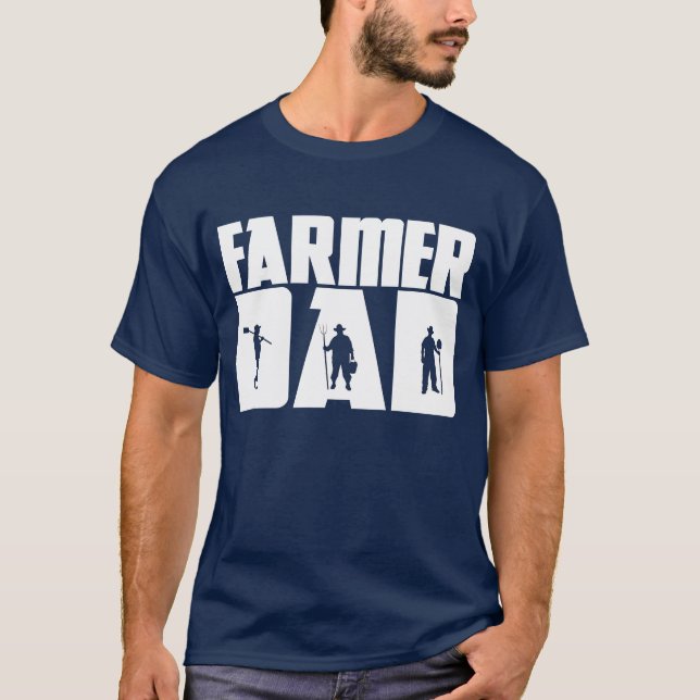 T-shirt Père fermier - Fête des pères agricole (Devant)