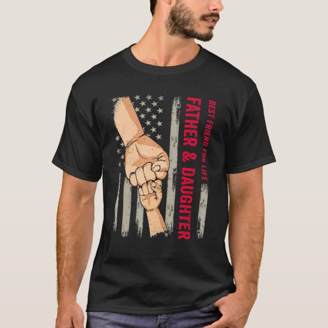 T-shirt Père Fille Meilleur Ami Pour La Vie Premier Bump A (Devant)