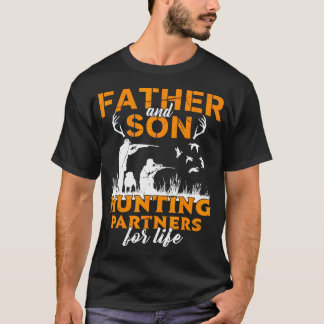 T-shirt Père Fils Chasse Partenaires Pour La Vie Papa Fami
