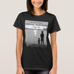 T-shirt Père Fils Hommes Partenaires De Pêche Pour La Vie