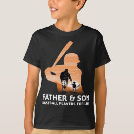 T-shirt Père Ft Son Jouant Au Baseball Ensemble Cadeau