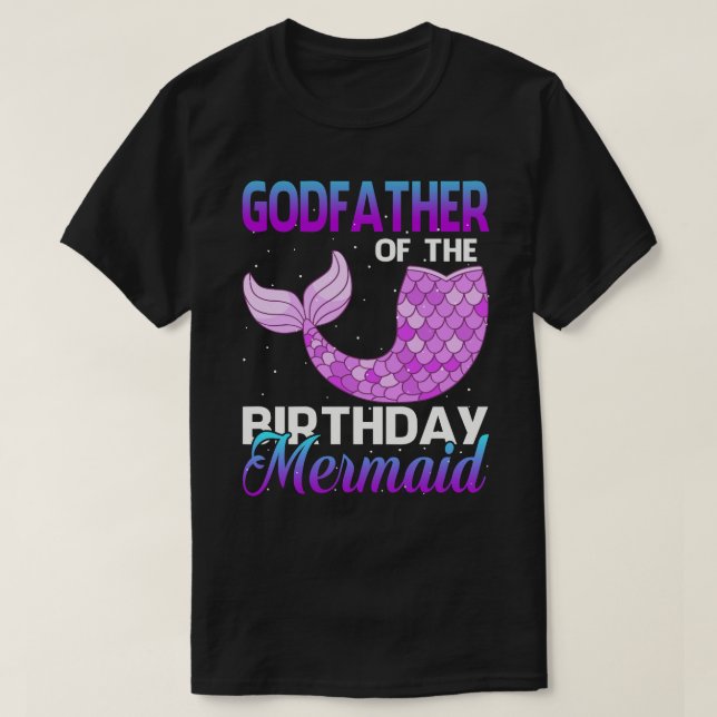 T-shirt PÈRE-GODFAE de l'Anniversaire Chemise Sirène Corre (Design devant)