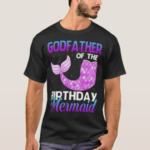 T-shirt PÈRE-GODFAE de l'Anniversaire Chemise Sirène Corre