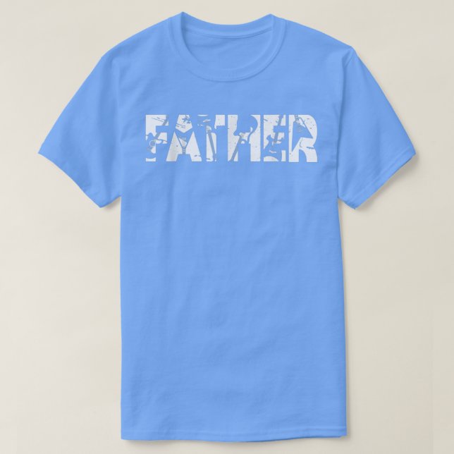 T-shirt Père guitariste rétro Père Fête des pères de guita (Design devant)