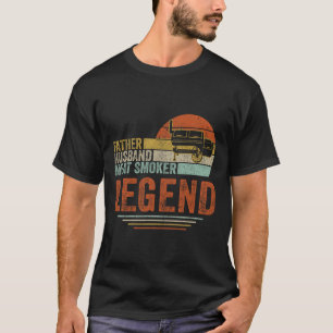 T-shirt Père Huse Viande Fumeur Légende Griller Papa Viand