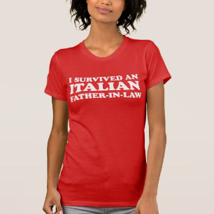T-shirt Père Italien Survivant En Droit (ON DARK)
