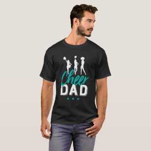 T-shirt Père joyeux père fier père de la fille Pom-pom 