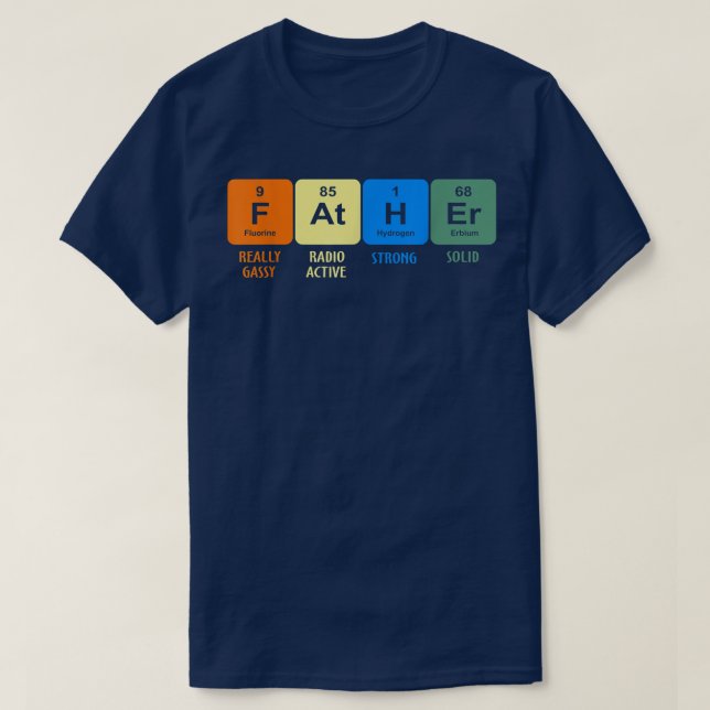 T-shirt Père Le Noble Élément Science Chimie Pères (Design devant)