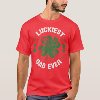 T-shirt Père le plus chanceux jamais Shamrocks Lucky irlan