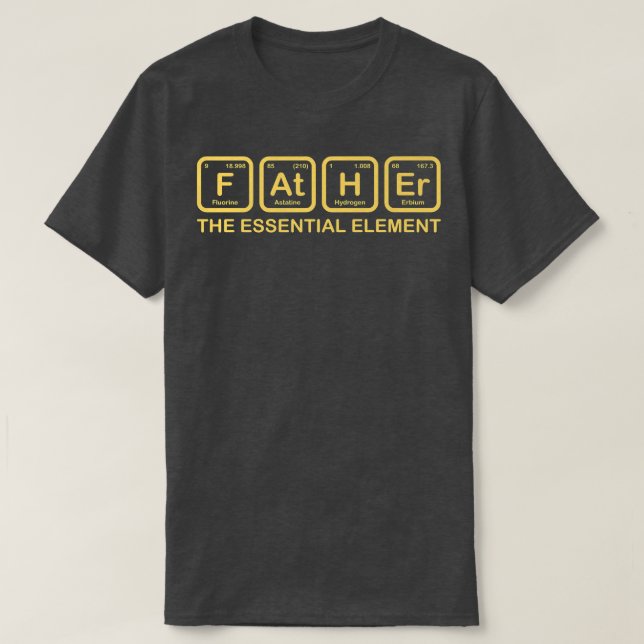 T-shirt Père L'Élément Essentiel Papa Père Science Ch (Design devant)