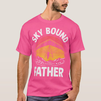 T-shirt Père lié au ciel masculin vol libre deltaplane pil