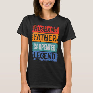 T-shirt Père Mari CARPENTER Légende Fier Papa Retro P