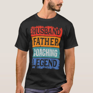 T-shirt Père Mari COACHING Légende Fier Papa Retro Pa